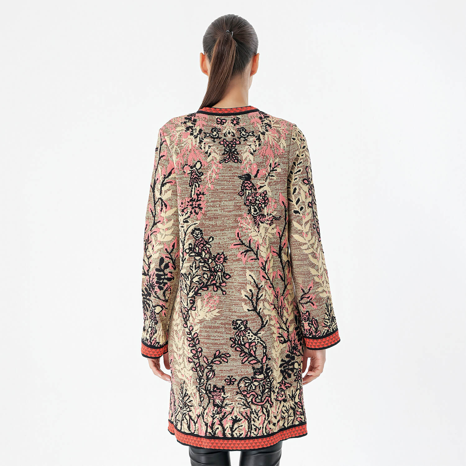 Missoni - Beige&Red Floral Print Long Cardigan